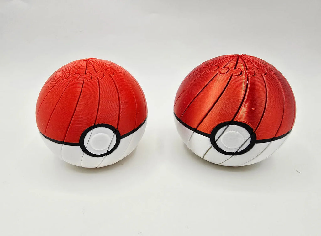 Pokéball Twist Fidget, two red-and-white plastic spheres for sensory play