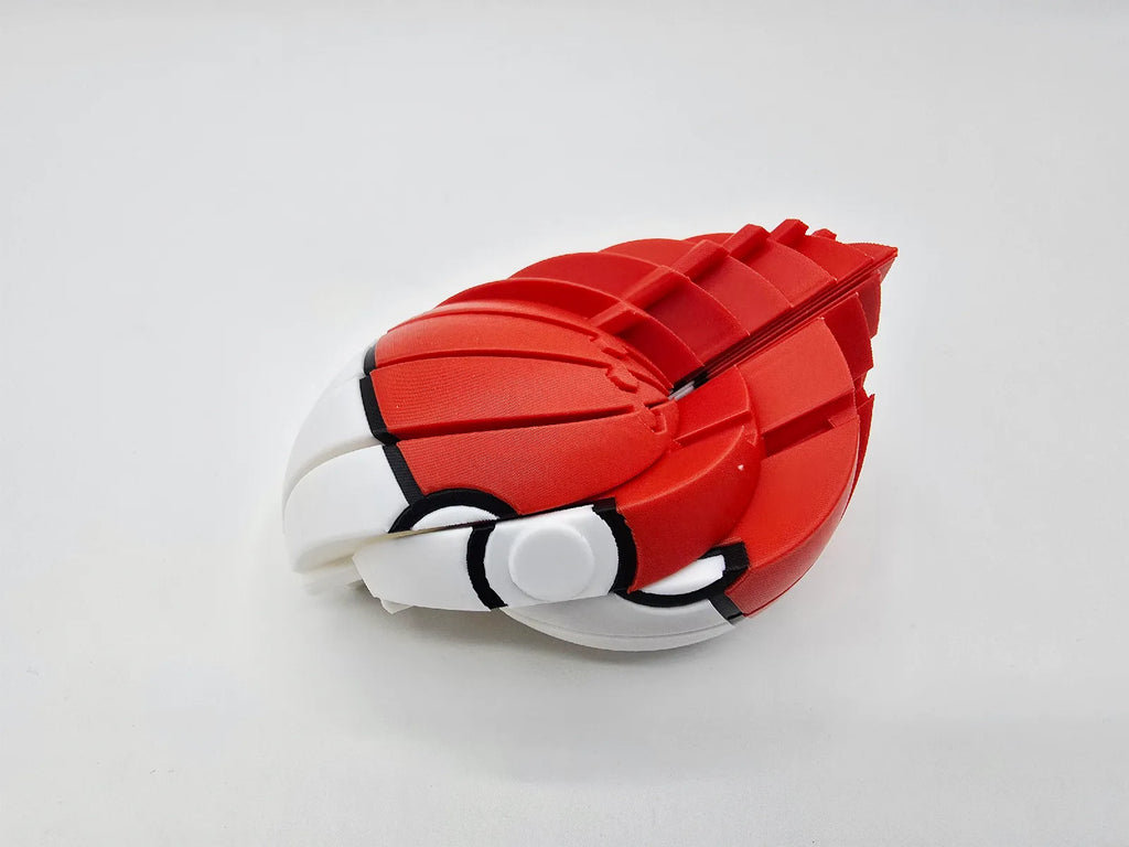 Pokéball Twist Fidget, red and white 3D-printed sensory toy