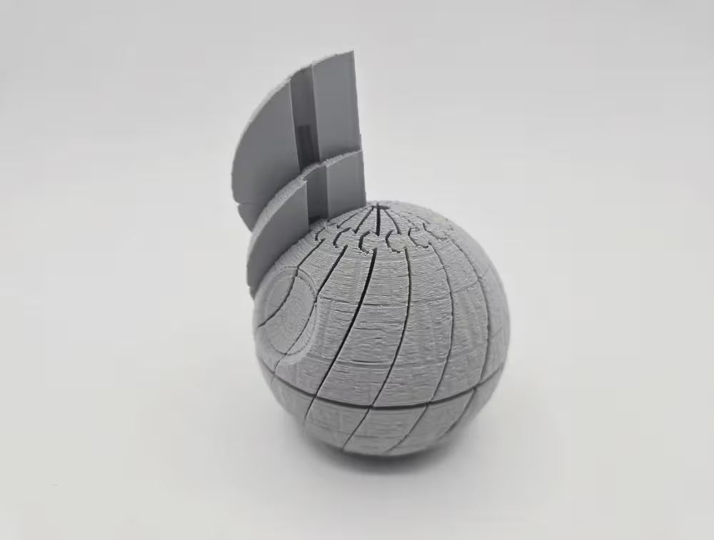 Death Star Twist Fidget Toy, 3D Printed Star Wars Inspired Spinner, Stress Relief Desk Toy, Rotating Puzzle Gift for Sci-Fi Fans