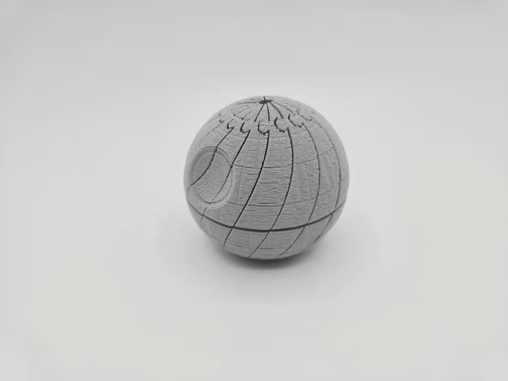 Death Star Twist Fidget Toy, 3D Printed Star Wars Inspired Spinner, Stress Relief Desk Toy, Rotating Puzzle Gift for Sci-Fi Fans