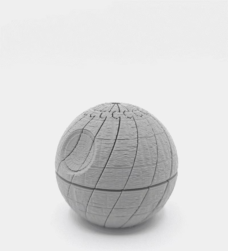 Death Star Twist Fidget Toy, 3D Printed Star Wars Inspired Spinner, Stress Relief Desk Toy, Rotating Puzzle Gift for Sci-Fi Fans